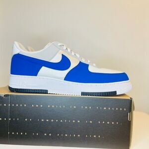 Nike Air Force 1 Blue and White Sneakers